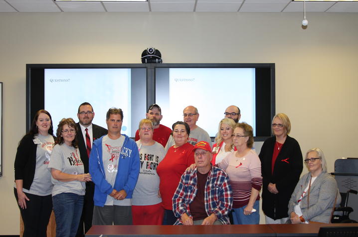 The Hazard and Surrounding Area Stroke Survivor and Caregiver Support Group, along with one of the group’s founding members, Mark Kincaid, a stroke survivor from Letcher County | Photo Provided