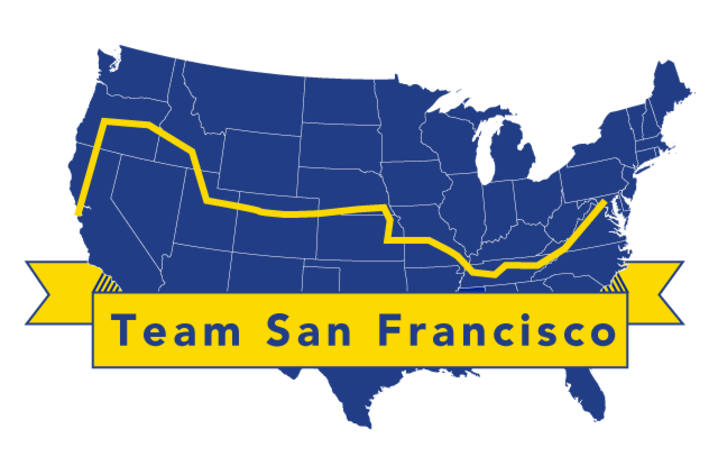 photo of map of 4K for Cancer Team San Francisco route