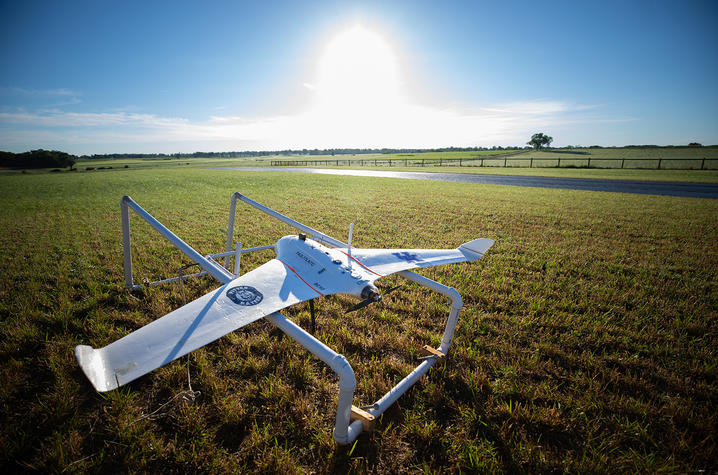 photo of UK North Farm with UAV
