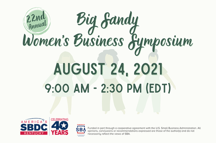 Big Sandy Women's Business Symposium virtual flyer