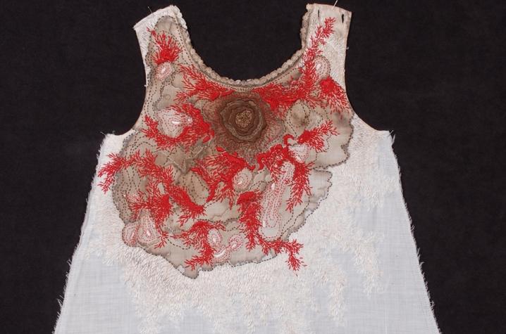 photo of embroidery work by Erin Endicott in "Healing Sutras"