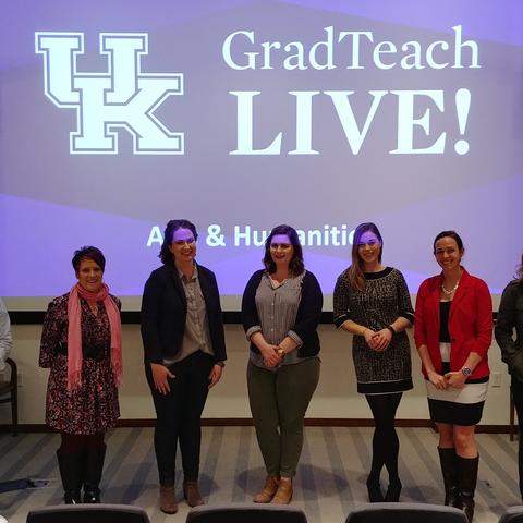 Pictured from left, Francisco Luque, Kateri Kate Miller, Jannell McConnell Parsons, Kathryn Kohls, Malinda “Lindy” Massey, Corinne Gressang, and Kayla Bohannon.
