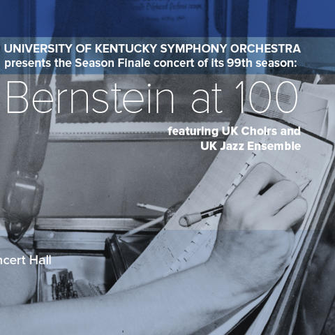 photo of UKSO's Bernstein at 100 concert poster