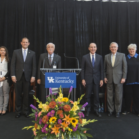 Speakers at the announcement of the Clinical and Translational Science Award, at the University of Kentucky on October 26, 2016