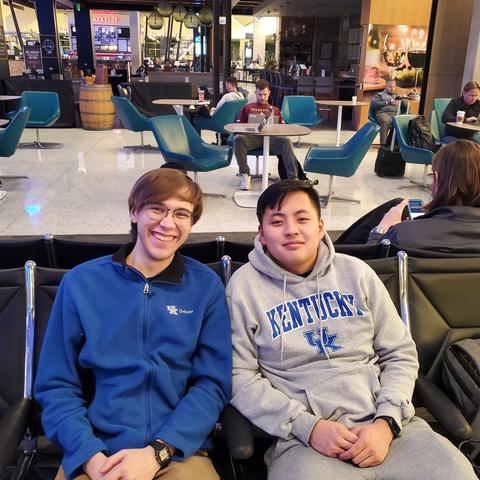 Kentucky Debate Team members David Griffith (left) and Jordan Di (right) received an automatic bid to the 2024 National Debate Tournament.