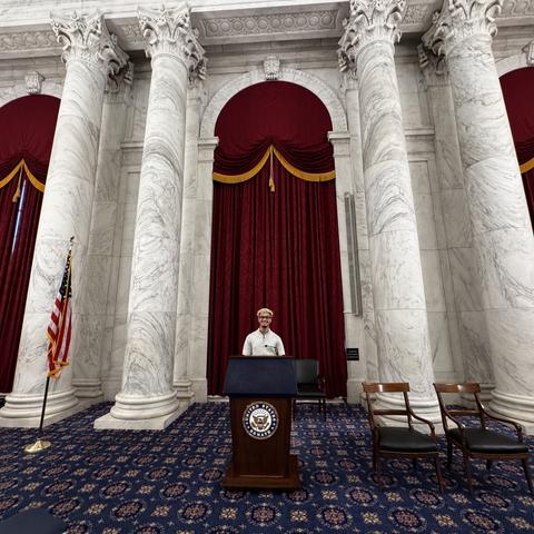 This is a photo of Keijuan Pryor in Washington, D.C. during his Wildcats at the Capitol internship. (Photo provided by Keijuan Pryor) 