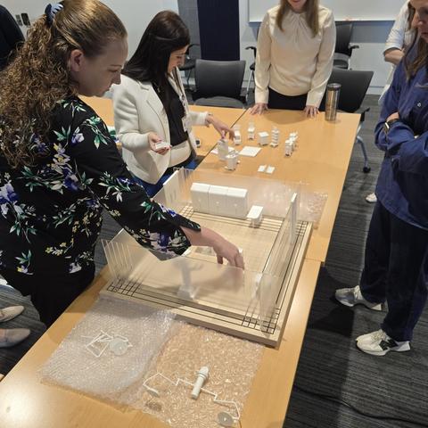 Tangible pieces allowed surgeons, anesthesiologists, OR techs and other vested stakeholders to physically interact with the layout and test real-world scenarios in a simulated environment. 