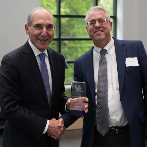 UK President Eli Capilouto and Prof. Ron Zimmer, Ph.D.