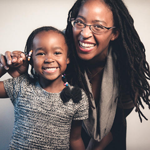 photo of Camille Dungy with little girl by Rachel Eliza Griffith
