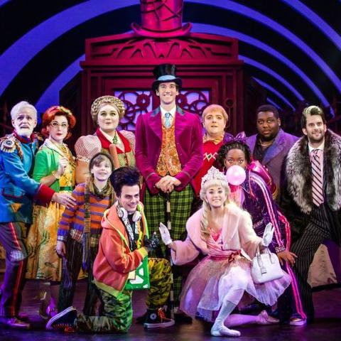 photo of tour company of "Roald Dahl's Charlie and the Chocolate Factory" with Audrey Belle Adams