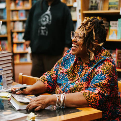 Photo of Crystal Wilkinson Signing Books