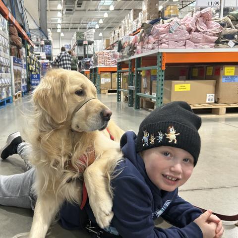 Noah and Letty in one of their favorite places, Costco. Photo provided. 