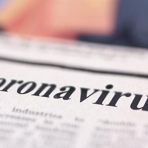 coronavirus headline in paper
