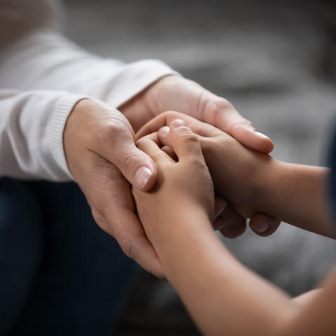 Getty Image of Adult and Child Holding Hands