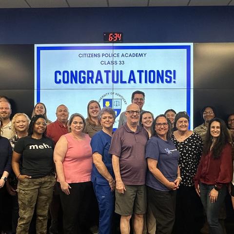 Citizen Police Academy class of 23 standing for a group photo