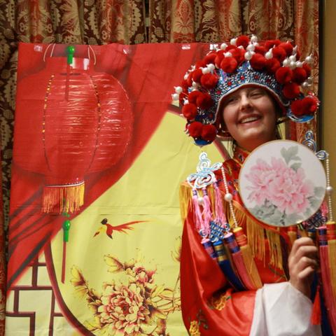 photo of student in costume at Confucius Institute Student Night