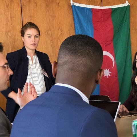  UK Patterson School students representing “Team Azerbaijan” during the 2019 exercise 