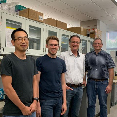 UK researchers (left to right) Tiantian Chen, Robert Murphy, Matthew Gentry and Craig Vander Kooi. 