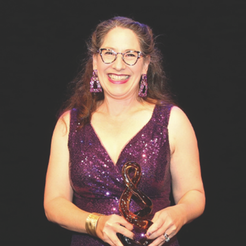 Photo of Janice Fernheimer Accepting Award