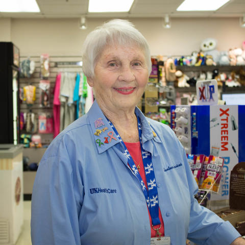 Photo of Janice Boyd in the hospital gift shop