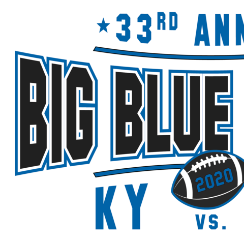 graphic that says 33rd Annual Big Blue Crush. KY vs. TN and picture of football