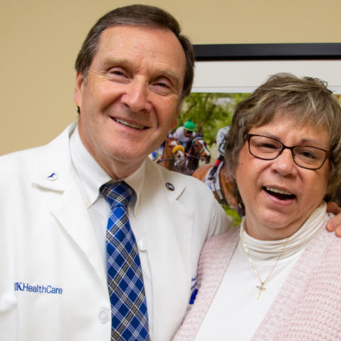 Dr. Okeson and Pam Ziegler | Photo courtesy UK Dentistry