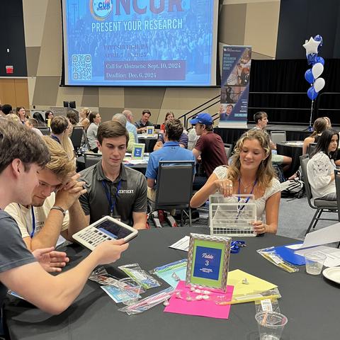 Students gather at the 2024 Summer Research Symposium. 