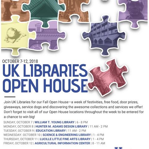 photo of poster for UK Libraries Open House