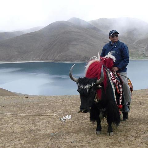 photo of P.P. Karan riding animal