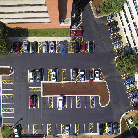 photo of Huguelet parking lot