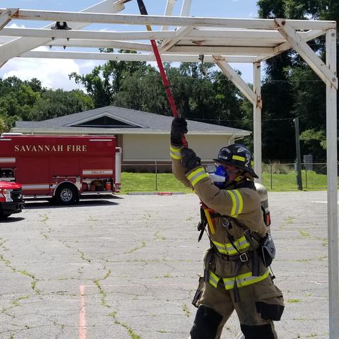 firefighter working
