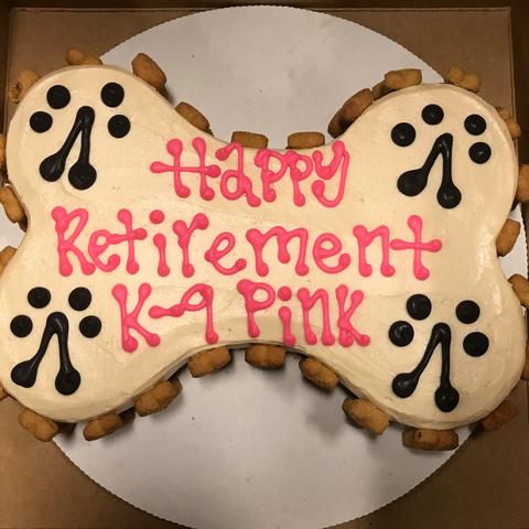 photo of Pink's retirement cake