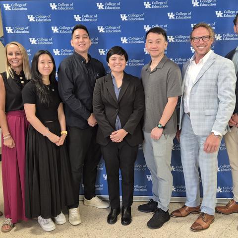 From left: Heather Erwin, Melinda Ickes, Keller Chai, Lowell Chong, Major V Nisha, Lieutenant Colonel Lee Soon Huat, Mark Abel and Ryan Mason.  