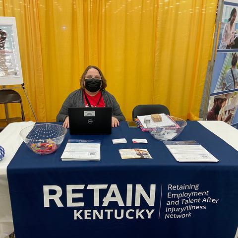 RETAIN Kentucky set up at the 2022 Kentucky State Fair to share resources and information with visitors. Photo provided by RETAIN Kentucky.