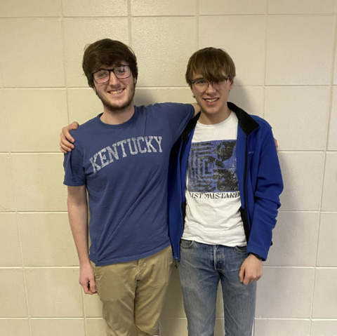 David Griffith (right) and Austin Kiihnl received top 15 speaker awards.