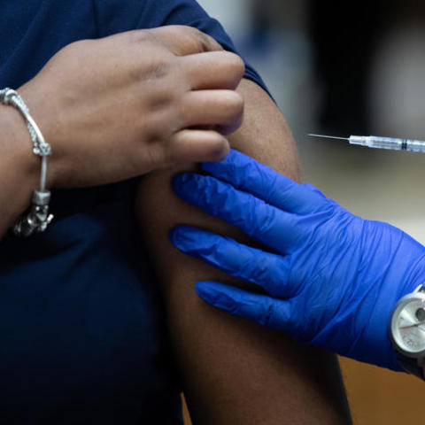 photo of vaccine going into an arm 