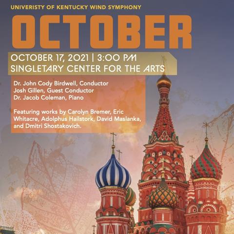 image of UK Wind Symphony's "October" poster