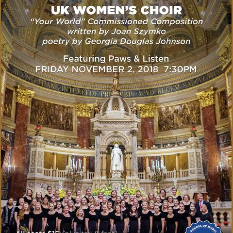 photo of poster for November UK Women's Choir concert
