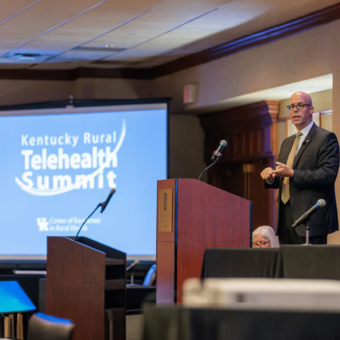 The keynote address was given by Steven Stack, M.D., Commissioner of the Kentucky Department of Public Health. Photo by Alex Smith / Twin Ridge.