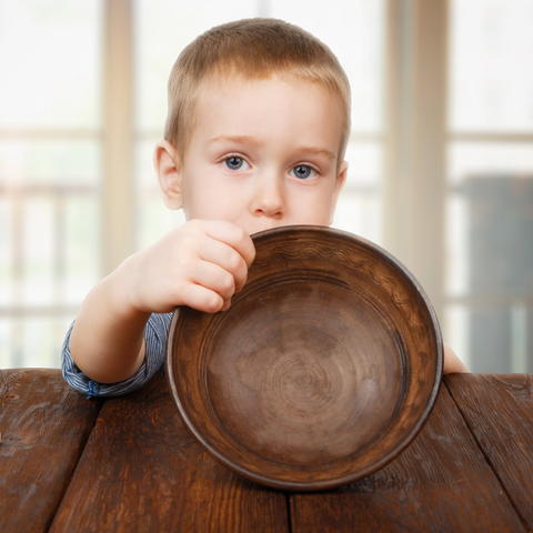 photo of hungry child