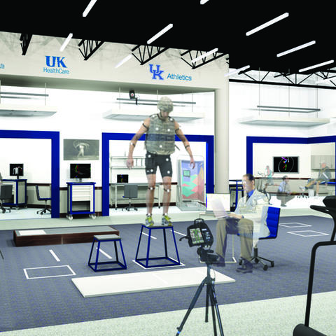 Rendering of the Sports Medicine Research Institute at the University of Kentucky 