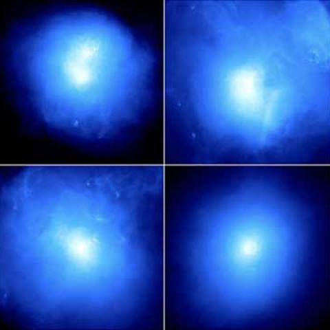 photo of x-ray image of galaxy clusters