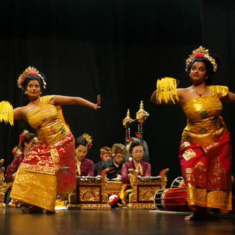 dancers and musicians at World Music and Dance Concert