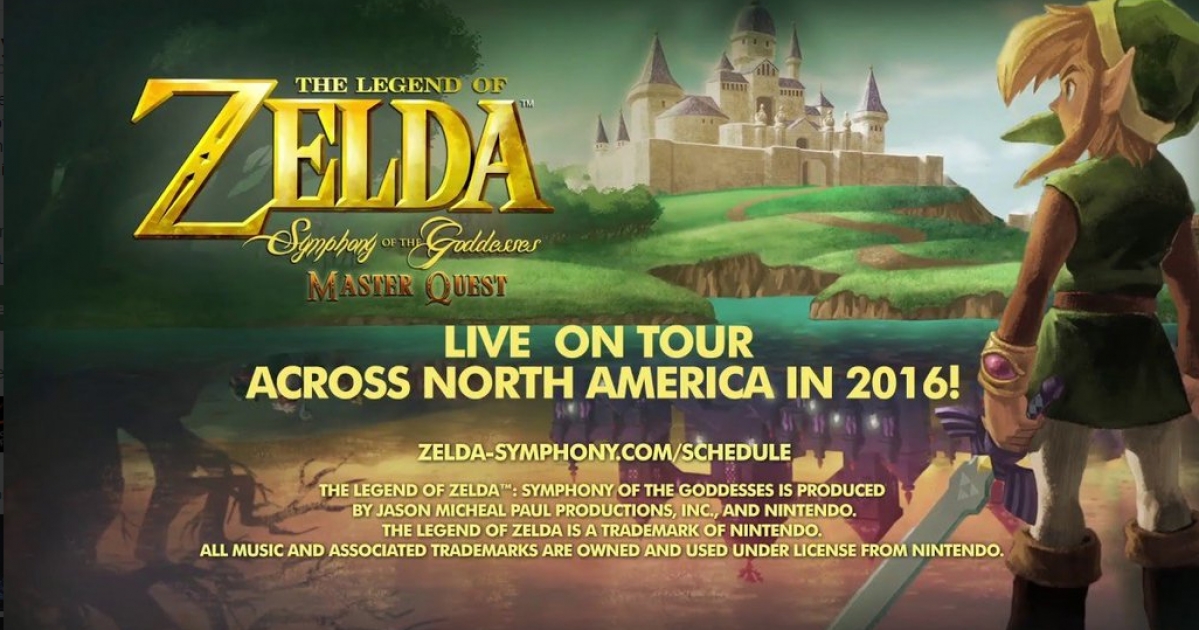 The Legend of Zelda Symphony Of The Goddesses Live Music Tour Exclusive Poster 