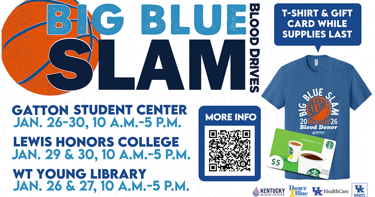 UK hosts Big Blue Slam drives Jan. 26-30