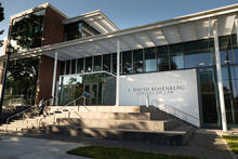This is a photo of the University of Kentucky J. David Rosenberg College of Law building. 