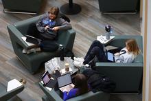 Students work in the library on Dec. 11, 2024. 