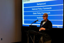 Ariel Robinson presenting at the 2024 Kentucky Water Resources Symposium.