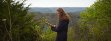 Callie Black conducts research