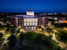 William T. Young Library at night